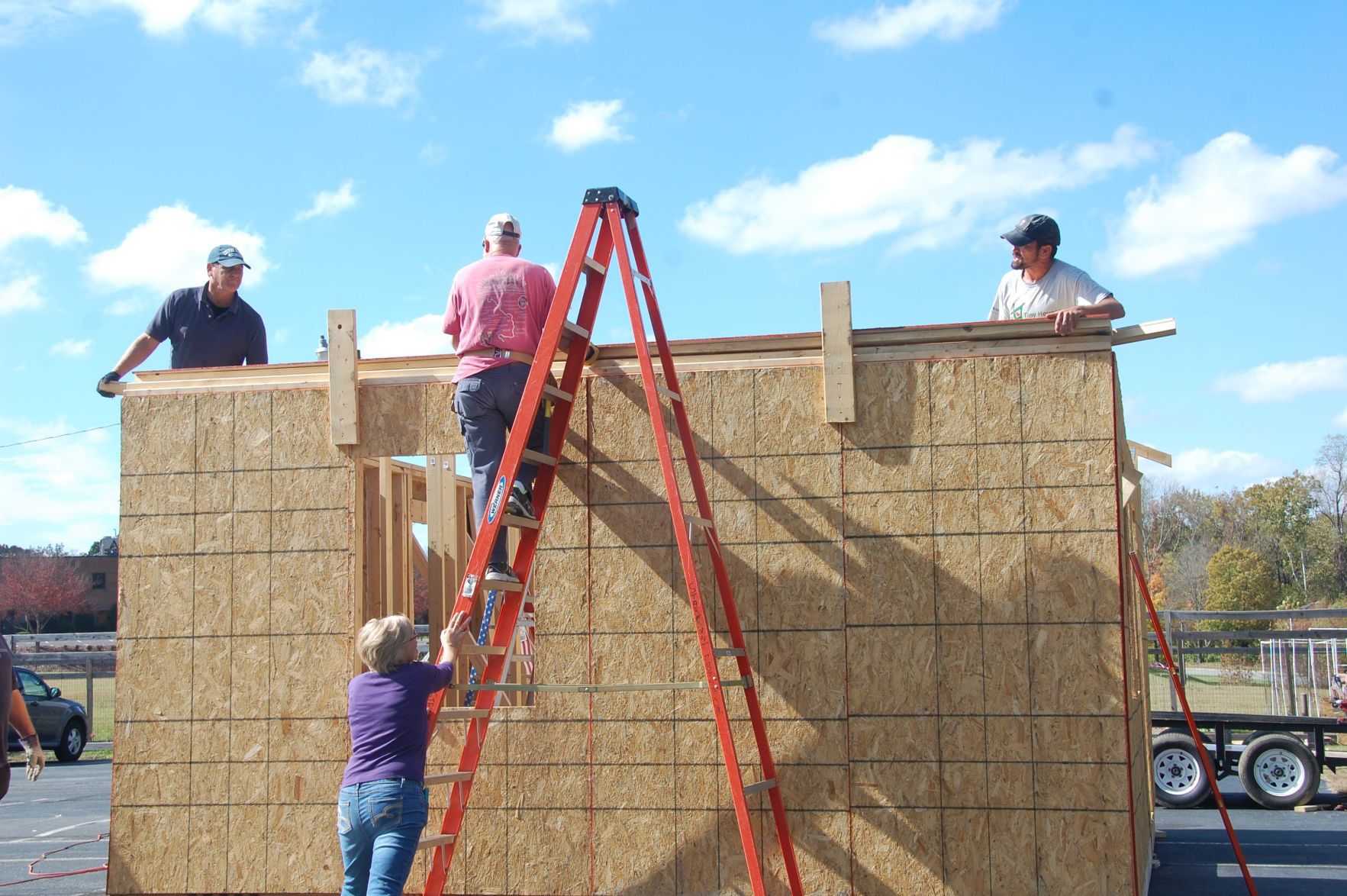 Starmount Presbyterian Church members build tiny home
